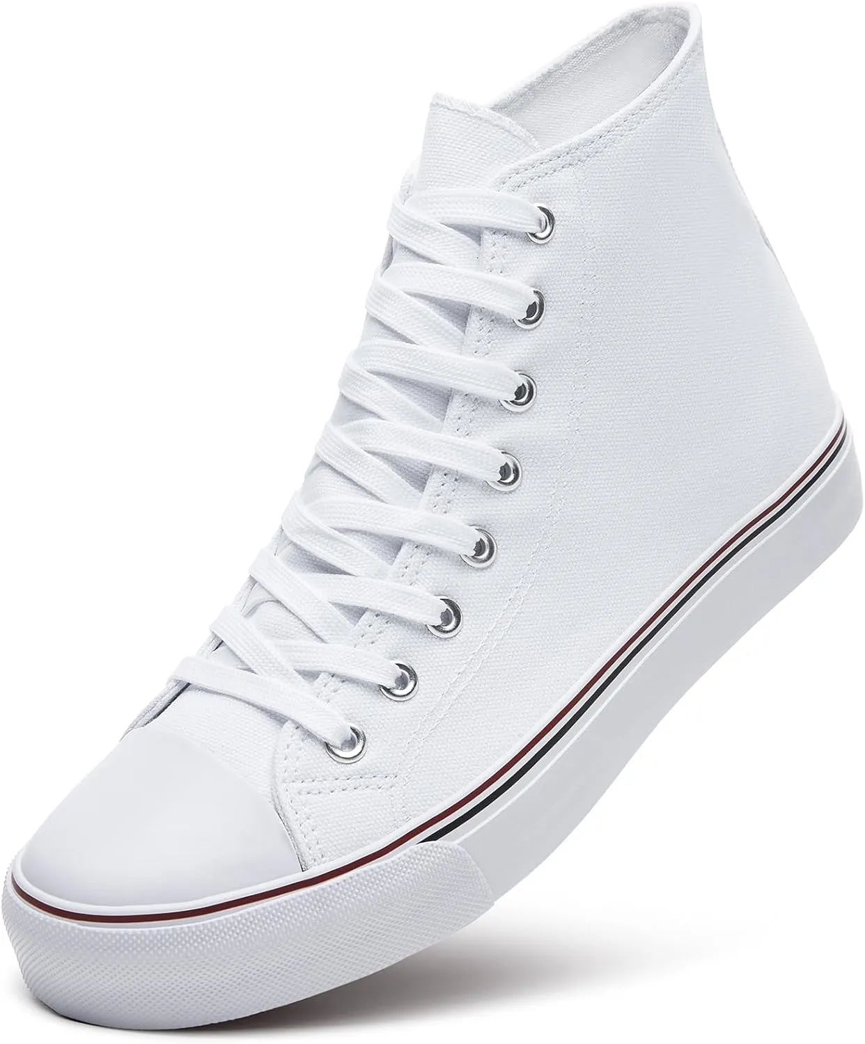 ZGR Men's High Top Canvas Sneakers Lace Up Classic Casual Walking Shoes