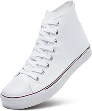 ZGR Men's High Top Canvas Sneakers Lace Up Classic Casual Walking Shoes